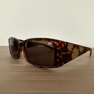 00s Vintage Miu Miu Square Lucky Clover Sunglasses